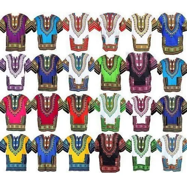 Dashiki Shirt, 2XL - Assorted Colors by Flashback And Freedom Inc