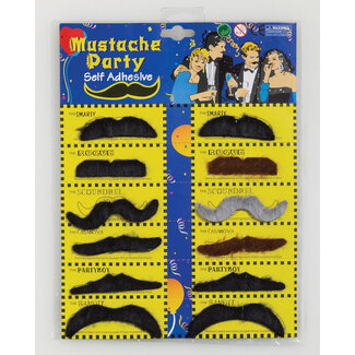 Mustache Party - 12 Self Adhesive Moustaches