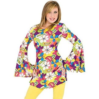 Funny Fashion Flower Power Hippie - Medium