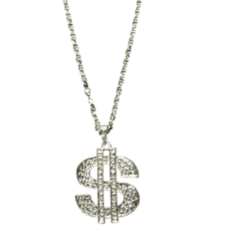 Necklace Dollar Sign Silver