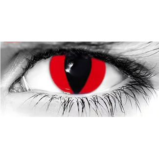 Fine And Clear Red Cat Contact Lenses