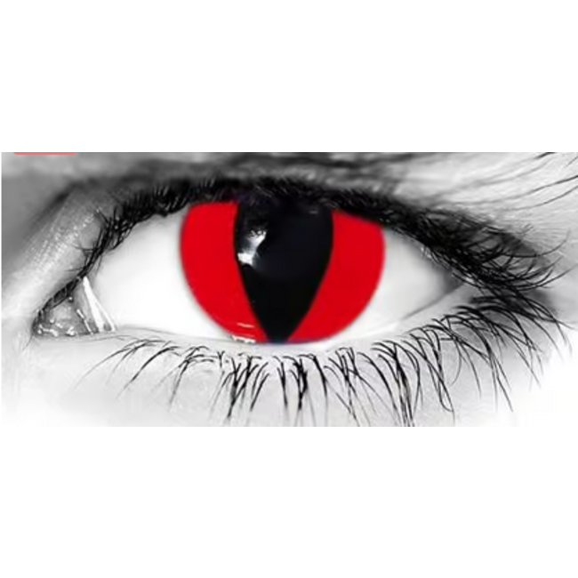 Fine And Clear Red Cat Contact Lenses