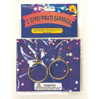 Pirate Gypsy Earrings 2 inch Clip On