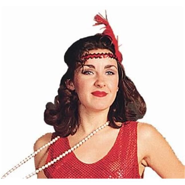 Flapper Sequined Headband Red