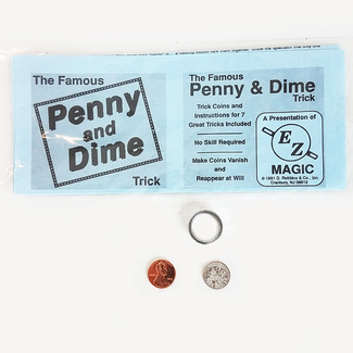 Famous Penny to Dime with Metal Bang Ring