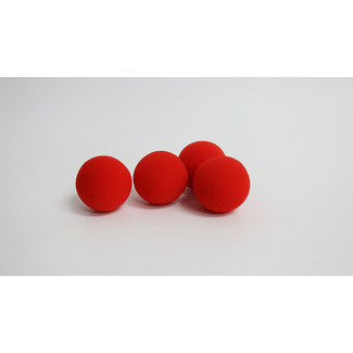 1 1/2 inch Pro Sponge Balls, Red - Bag of 4 by Magic by Gosh