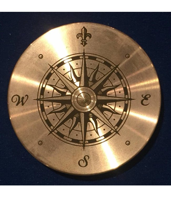 Ronjo Okito Box Lid Compass 1, Silver Dollar