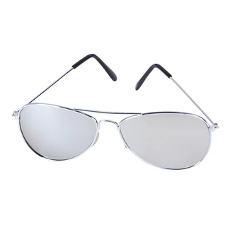 Sunglasses Aviator Silver Frames Mirror Lens Standard Size