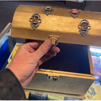 Treasure Chest Hand Made Used As Is - Missing One Gem