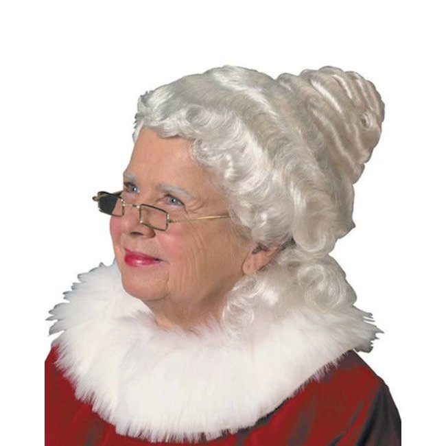 Wig Mrs. Claus Santa