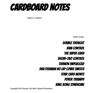 Cardboard Notes by Patrick G. Redford