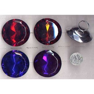 Ring, 2 inch Gem Assorted Colors