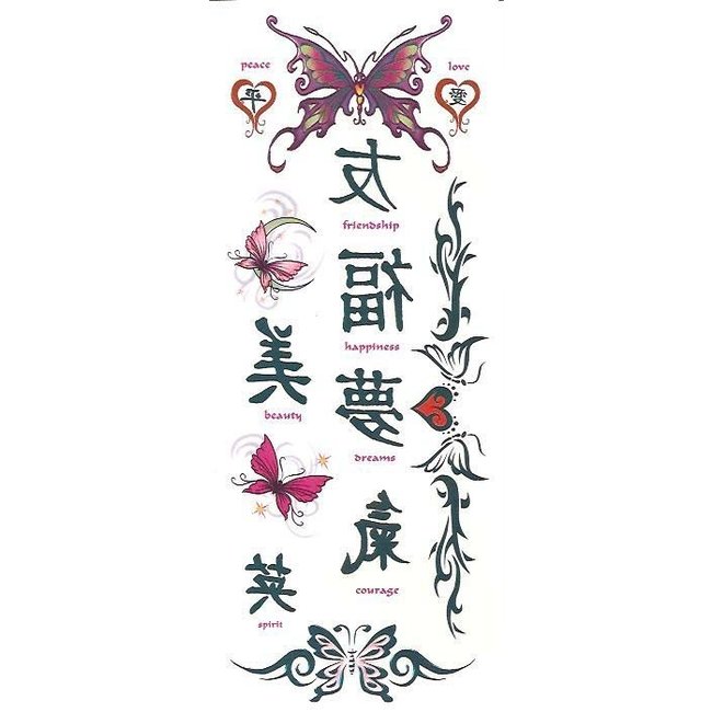Asian Butterflies Temporary Tattoos by Johnson And Mayer