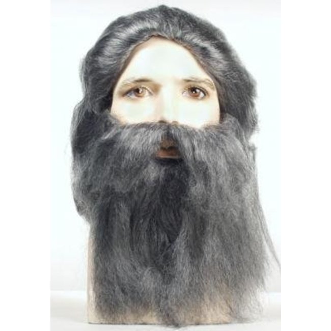 Morris Costumes and Lacey Fashions Coal Miner AT1005 Grey Wig And Beard