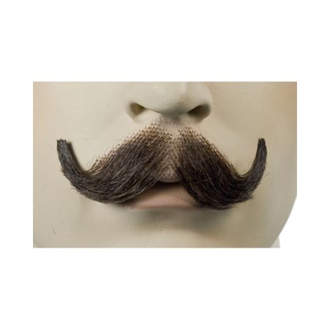 Morris Costumes and Lacey Fashions English Moustache Black Human Hair