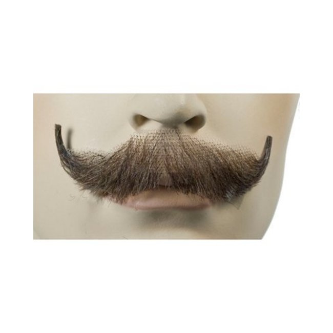 Morris Costumes and Lacey Fashions English Moustache Brown 4 Human Hair