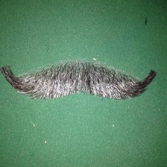 Morris Costumes and Lacey Fashions English Moustache Grey Human Hair