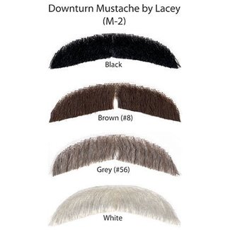 Morris Costumes and Lacey Fashions Downturn Brown 6 M2 Moustache Human Hair