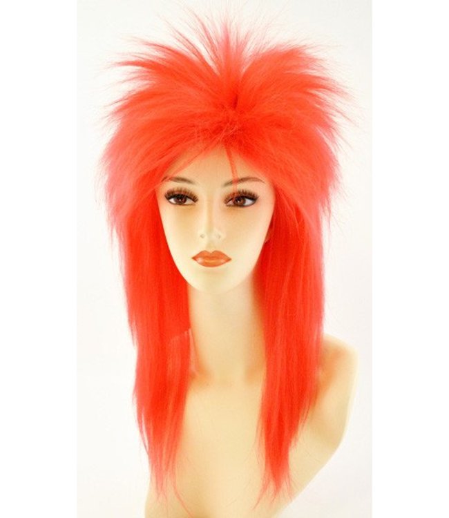 Morris Costumes and Lacey Fashions Punk Fright, Red - Wig
