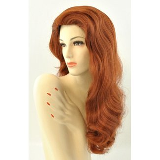 Morris Costumes and Lacey Fashions Deluxe Showgirl Auburn Wig