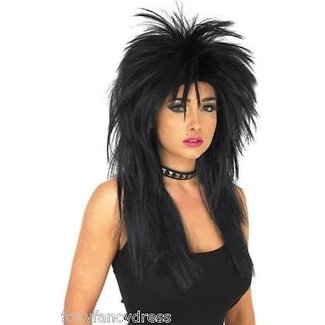 Morris Costumes and Lacey Fashions Tina, Deluxe  - Black Wig