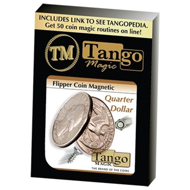 Flipper Coin, Magnetic Quarter Dollar by Tango Coin (M10)