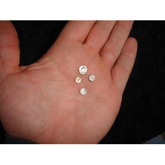 Dozen Micromini U.S. Coins - 3/16" Nickels - Coin (M10)