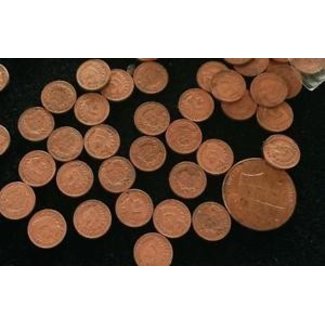 Dozen Mini U.S. Coins - 3/8" Indian Head Pennies - Coin (M10)