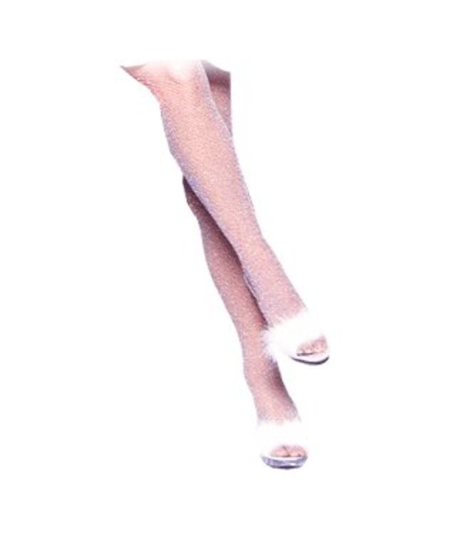 silver fishnet stockings