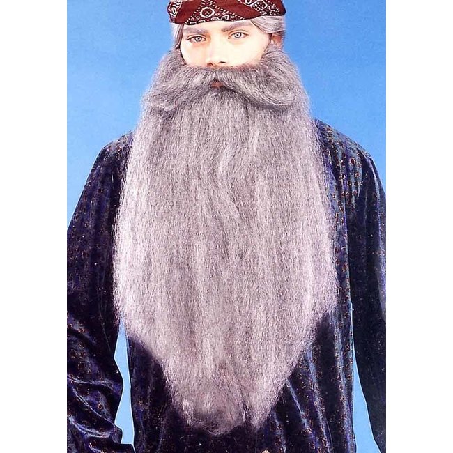 Forum Novelties Beard And Moustache 18 inch Grey