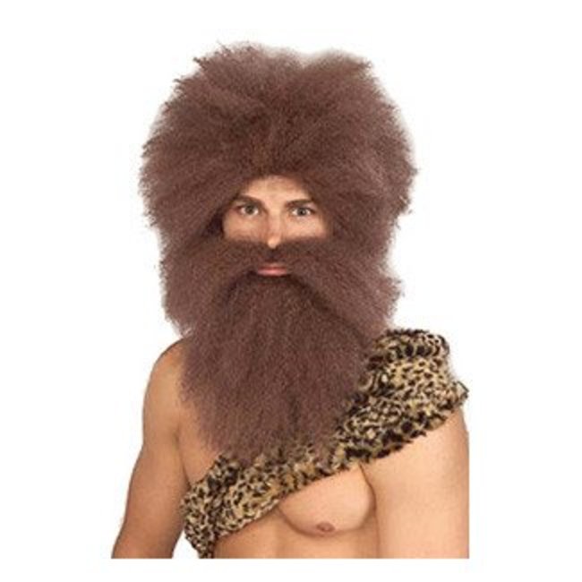 Forum Novelties Caveman Wig And Beard Set, Brown