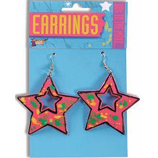 Forum Novelties 80's Star Earings (C4)
