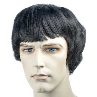 Morris Costumes and Lacey Fashions Bargain Beatles Style Wig - Black