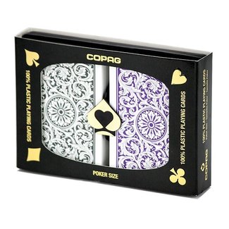 Copag Copag 1546 Purple and Gray Poker Size Jumbo Index Double Deck  (M5)