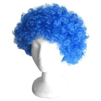 Morris Costumes and Lacey Fashions Afro Bargain, Blue - Wig