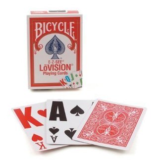 United States Playing Card Company Card - Bicycle E-Z See Lovision - Red (M8)
