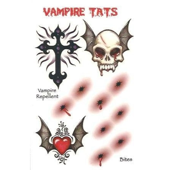 Vampire Temporary Fake Tattoo Sticker (Set of 2) - OhMyTat - Shop OhMyTat  Temporary Tattoos - Pinkoi