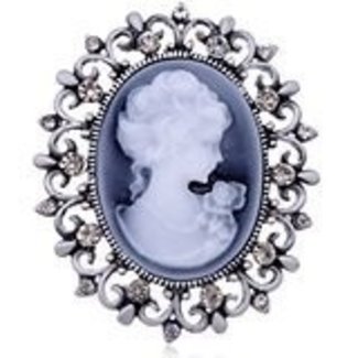 Blue Cameo Pin by Elope