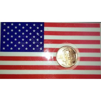 Flag Card w/Special Embossed Penny by Sasco