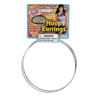 Forum Novelties Jumbo Silver Hoop Earrings (C4)