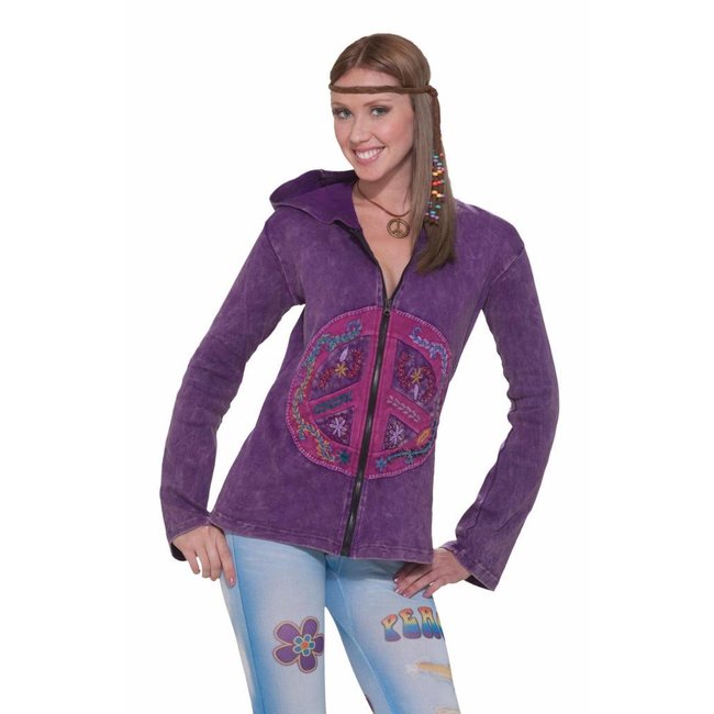 Forum Novelties Hippie - Peace Sign Hoodie