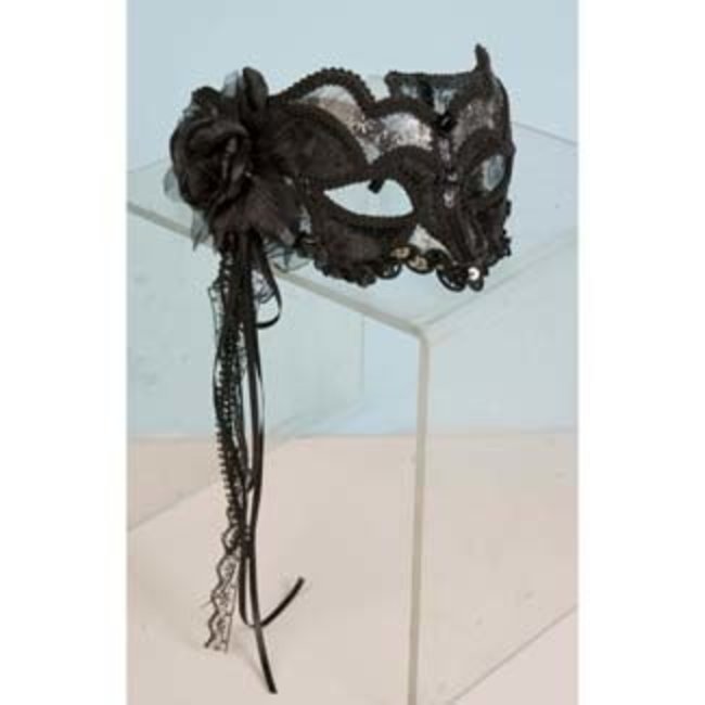 Forum Novelties Venetian Mask - Black Rose ME-157F