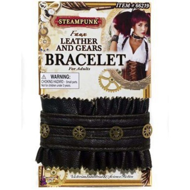 Forum Novelties Steampunk Leather And Gears Bracelet (C13)