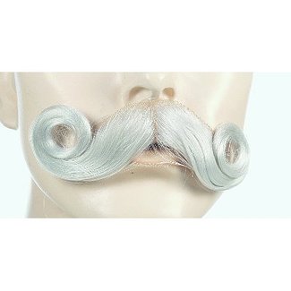 Morris Costumes and Lacey Fashions Moustache Santa, White - Yak Hair