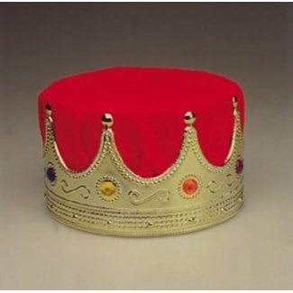 Crown King - Deluxe, Red/Gold by Jacobson Hats