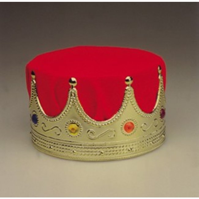 Crown King - Deluxe, Red/Gold by Jacobson Hats