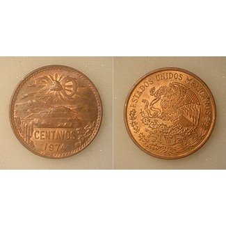 Mexican Centavos,  20 Centavos Coin By Mexican Mint - La Casa de Moneda de Mexico (M10)