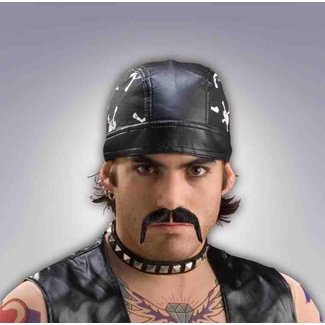 Forum Novelties Biker Moustache, Black