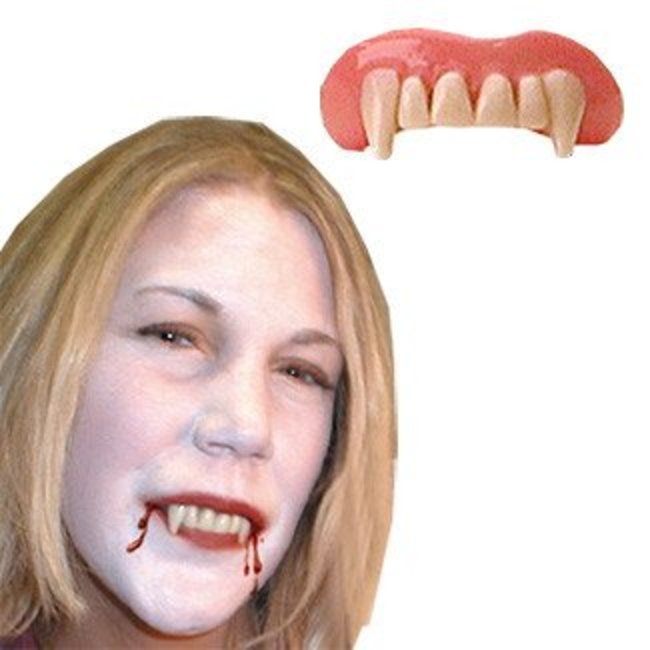 Vampire fangs - fake retractable fangs- DELUXE scarecrow fangs 2pcs