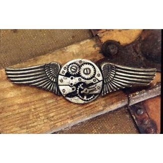 Elope Antique Gear Wings Pin by Elope
